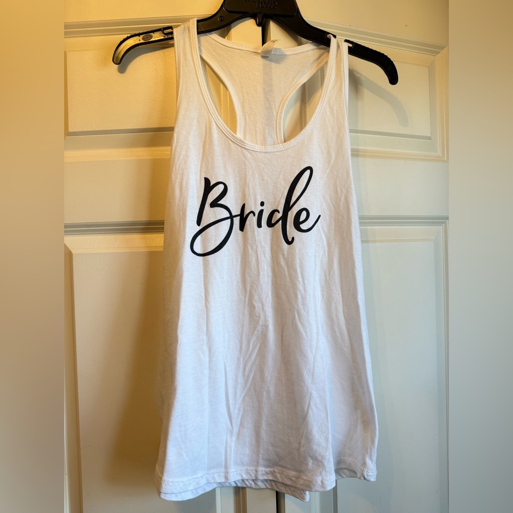 Bride White Racerback Tank Top - Size L